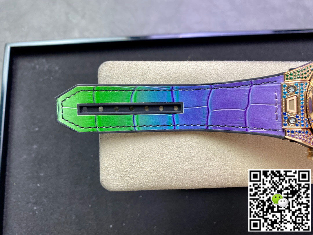 Replica Hublot BIG BANG Unico 411.OX.9910.LR.0999 1:1 Best Edition ZF Factory Rainbow Rose Gold Case