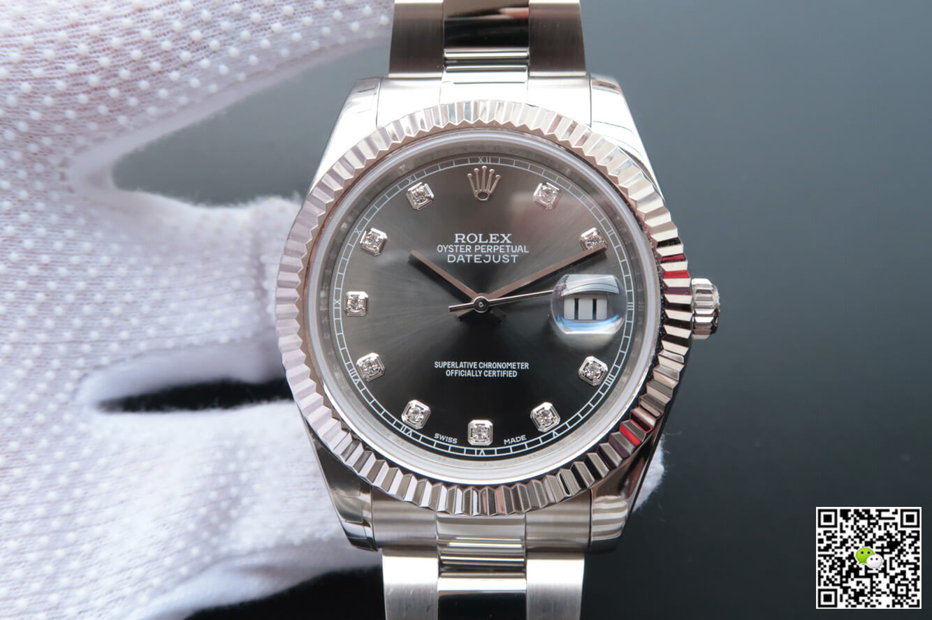 Replica R01ex Datejust M126334-0005 1:1 Best Edition EW Factory D1am0nd-Studded Dial