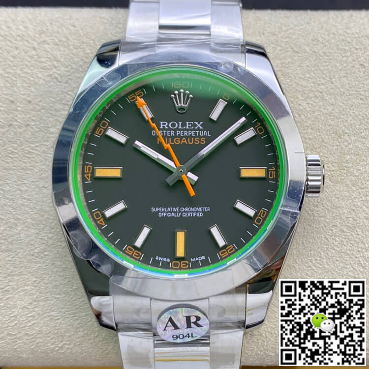 Replica R01ex Milgauss 116400GV AR Factory 1:1 Best Edition Swiss ETA3131 Black Dial