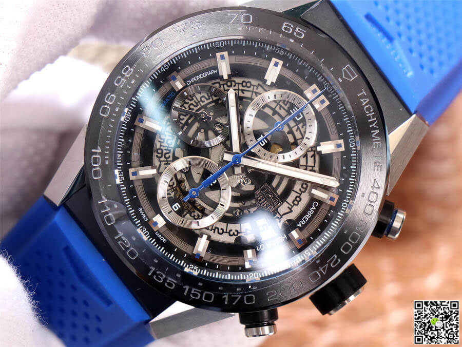 Replica TAG Heuer Carrera CAR2A1T.FT6052 1:1 Best Edition XF Factory Blue Rubber Strap