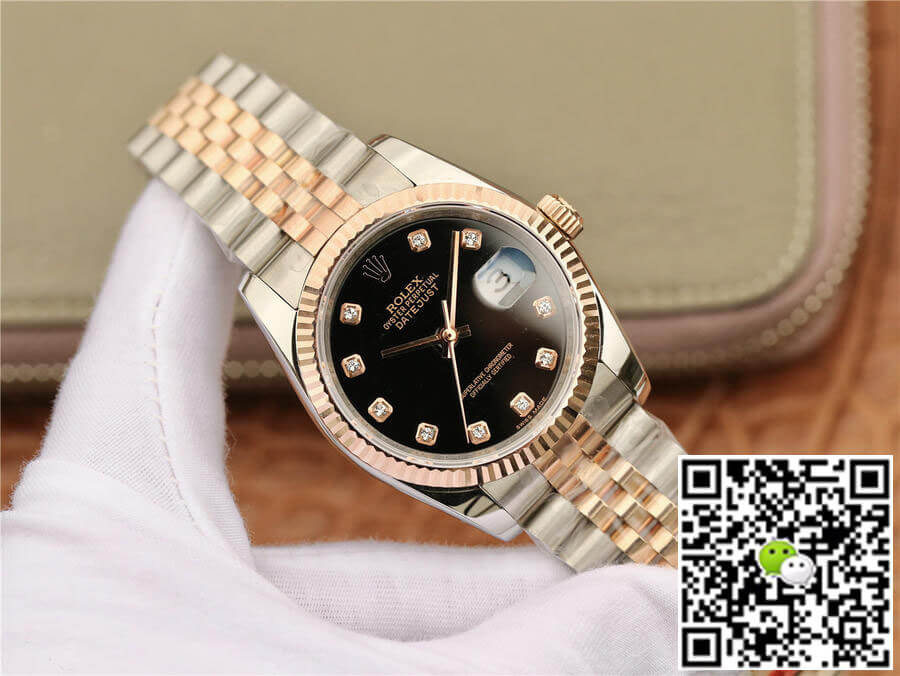Replica R01ex Datejust 116231 1:1 Best Edition GM Factory Black D1am0nd Dial