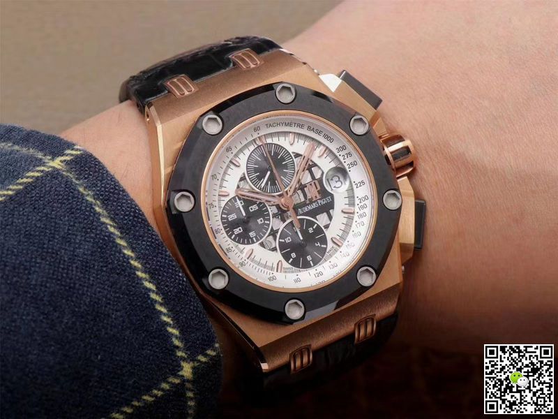 Replica Audemars P1g*et Royal Oak Offshore 26078RO.OO.D002CR.01 1:1 Best Edition JF Factory Rose Gold Swiss ETA3126