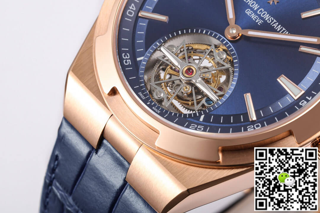 Replica Vacheron C0nstan1n Overseas Tourbillon 6000V/110R-B733 1:1 Best Edition BBR Factory Blue Strap