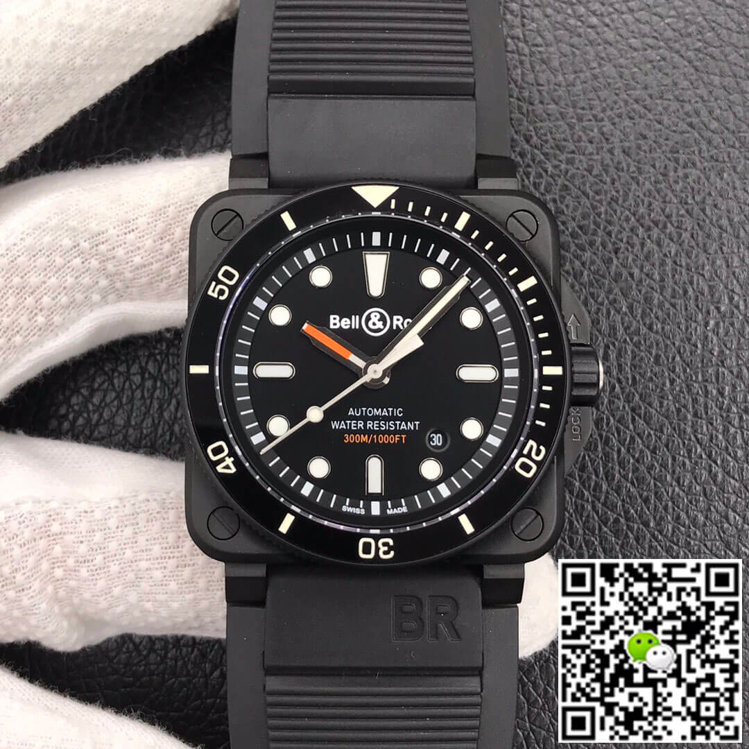 Replica Bell   Ross BR0392-D-BL-CE/SRB 1:1 Best Edition Black Dial