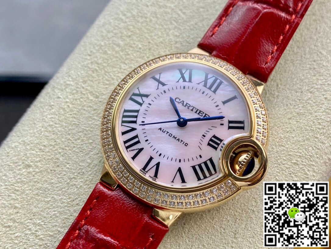 Replica Ballon Bleu De Ca*t1er 33MM WJBB0033 1:1 Best Edition 3K Factory Red Strap
