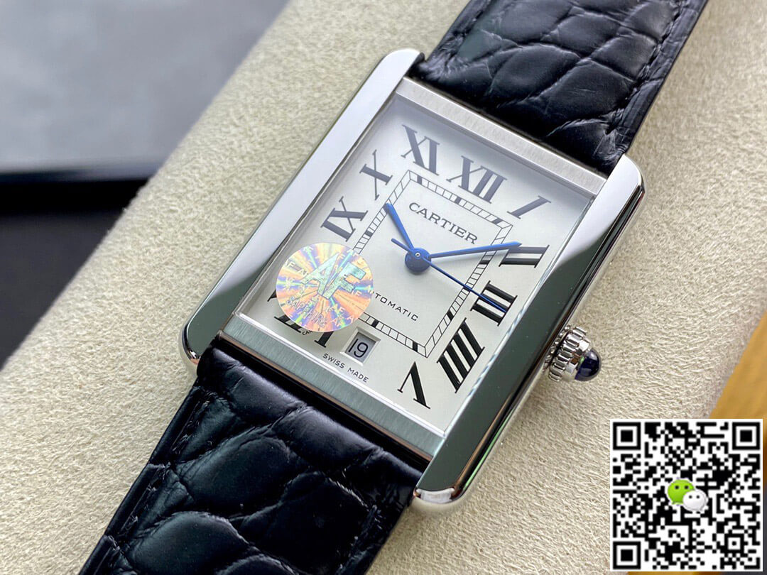 Replica Ca*t1er Tank W5200027 1:1 Best Edition AF Factory Silvery White Dial