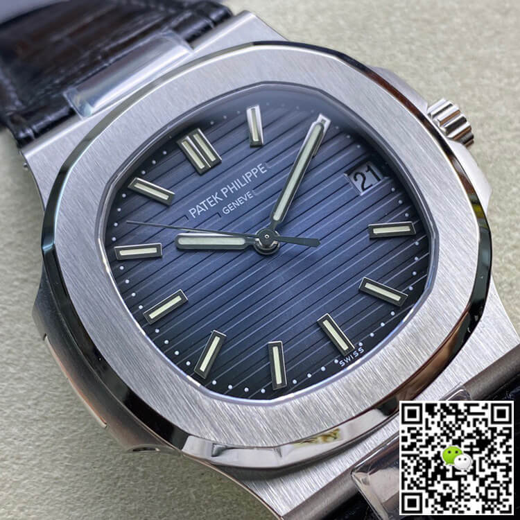 Replica Pat*k Phi1i*pe Nautilus 5711 1:1 Best Edition 3K Factory Blue Dial Cowhide Strap