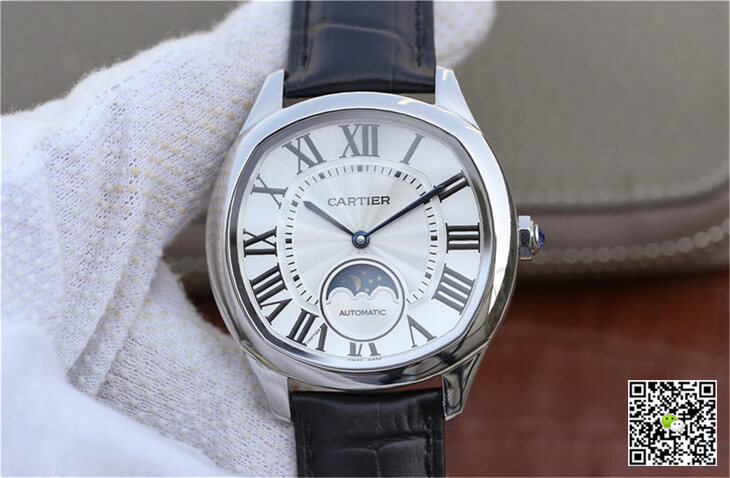 Replica Drive De Ca*t1er Moonphase WSNM0008 1:1 Best Edition Stainless Steel