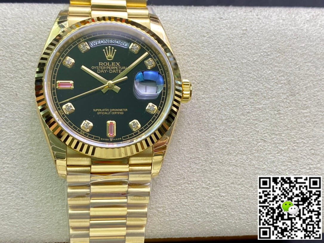 Replica R01ex Day Date 118208 1:1 Best Edition EW Factory Black Dial