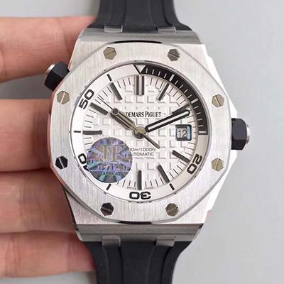 Replica Audemars P1g*et Royal Oak Offshore Diver 15710ST.OO.A002CA.02 JF Factory 1:1 Best Edition Swiss ETA3120 White Textured Dial