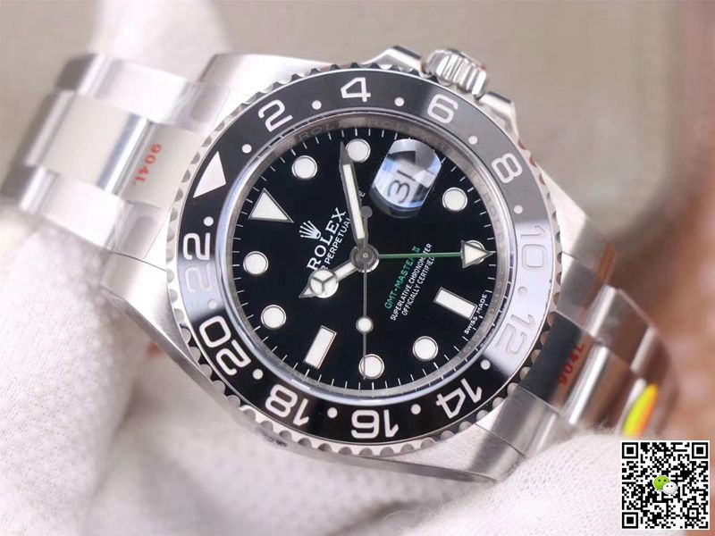 Replica R01ex GMT Master II 116710LN-78200 1:1 Best Edition Noob Factory V11 Black Dial Swiss ETA3186