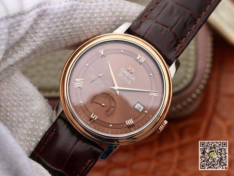 Replica 0me*ga De Ville Prestige 424.23.40.20.13.001 TW Factory 1:1 Best Edition Swiss ETA2824 Brown Dial