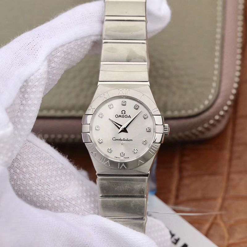 Replica 0me*ga Constellation 27mm Quartz Ladies 123.10.27.60.55.001 TW Factory 1:1 Best Edition Swiss Eta Quartz 1376