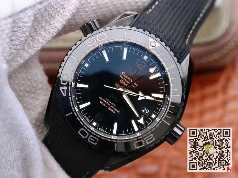 Replica 0me*ga Seamaster 215.92.46.22.01.001 Ocean Universe 600M VS Factory 1:1 Best Edition All Black Ceramic Case Swiss 8906