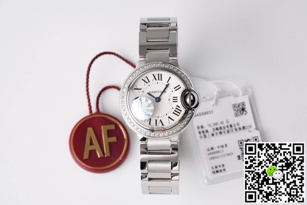 Replica Ballon Bleu De Ca*t1er 28MM W4BB0015 1:1 Best Edition AF Factory White Dial