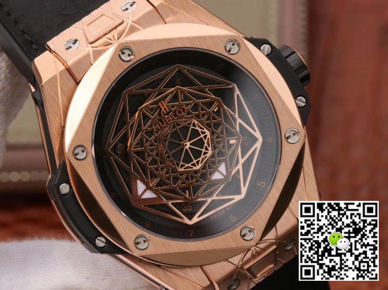 Replica Hublot Big Bang Sang Bleu King Gold 415.OX.1118.VR.MXM17 TMF Factory Mechanical Watches 1:1 Best Edition Swiss ETA1213