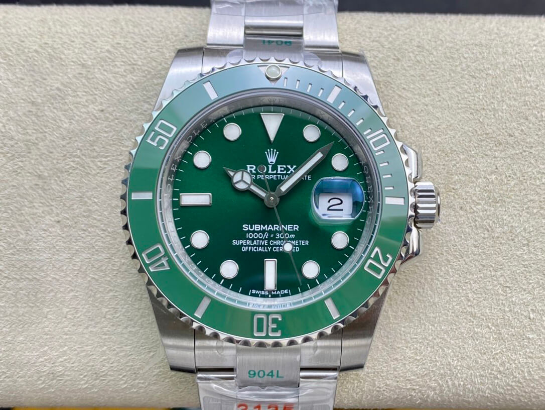 R01ex Submariner Replica 116610LV-97200 1:1 Best Edition ZF Factory Green Dial Stainless Steel Strap