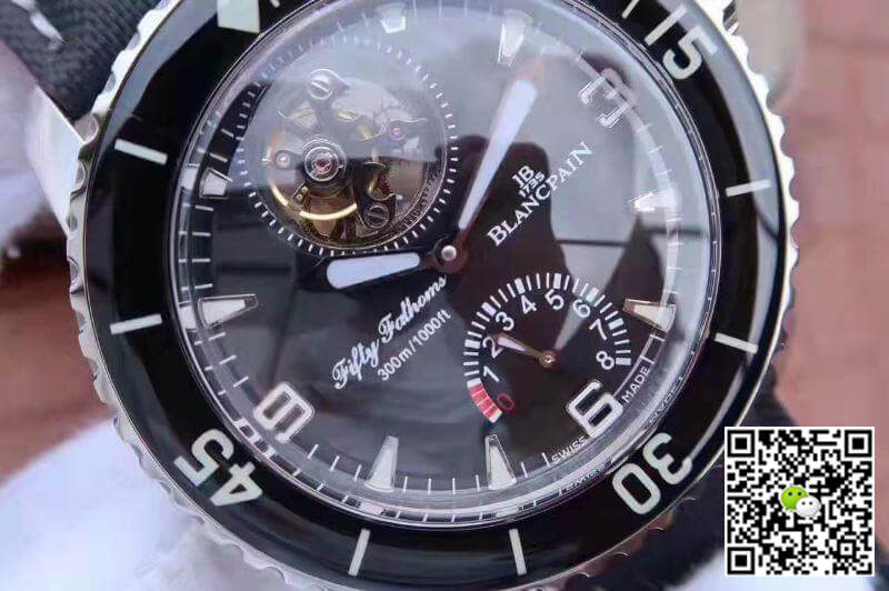 Replica Blancpain Fifty Fathoms Tourbillon 5025-1530-52 1:1 Best Edition Swiss Tourbillon S*perlumed Black Dial