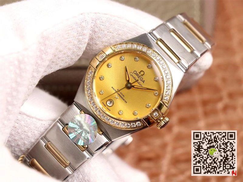 Replica 0me*ga Constellation 131.25.29.20.58.001 1:1 Best Edition 3S Factory V5 Yellow Gold D1am0nd Bezel Swiss NH05