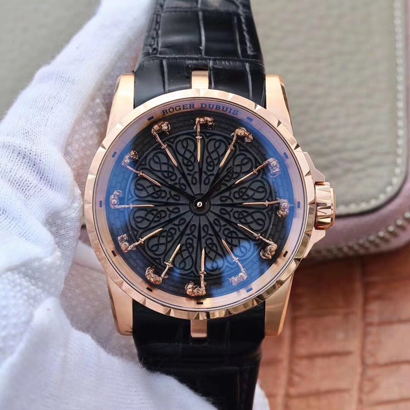 Replica Roger Dubuis Excalibur Knights of The Round Table II Rddbex0511 ZF Factory 1:1 Best Edition Rose Gold Swiss M9015