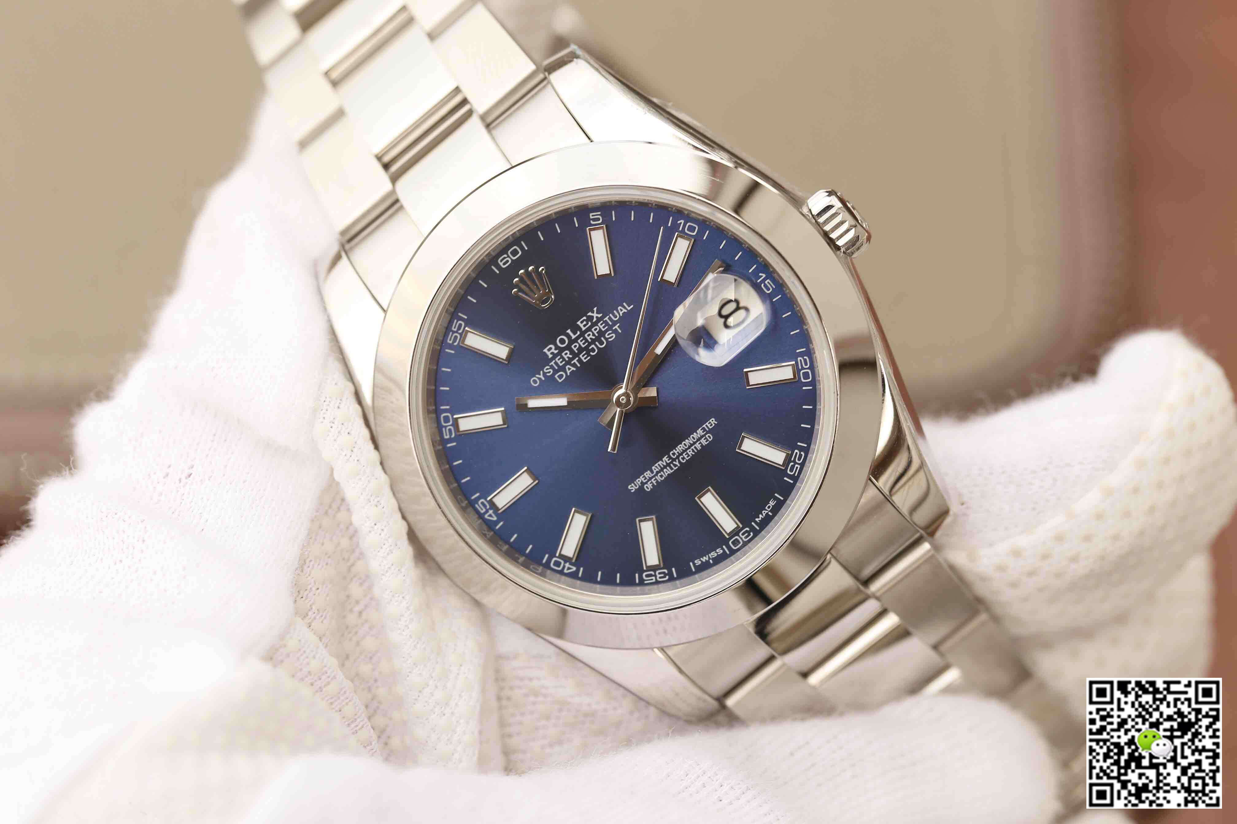 Replica R01ex Datejust M126300-0001 1:1 Best Edition EW Factory Blue Dial