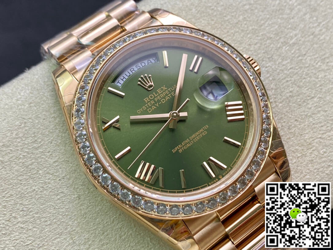 Replica R01ex Day Date M228345RBR-0011 1:1 Best Edition EW Factory Green Dial
