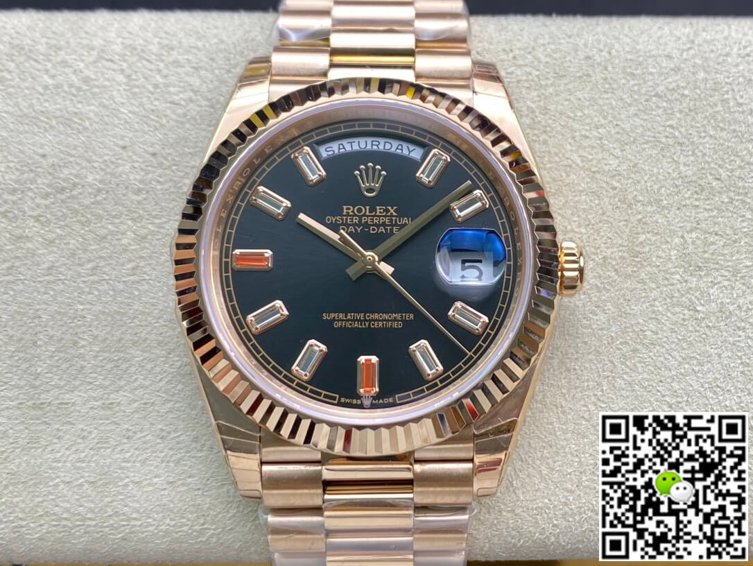 Replica R01ex Day Date 40MM 1:1 Best Edition EW Factory Rose Gold