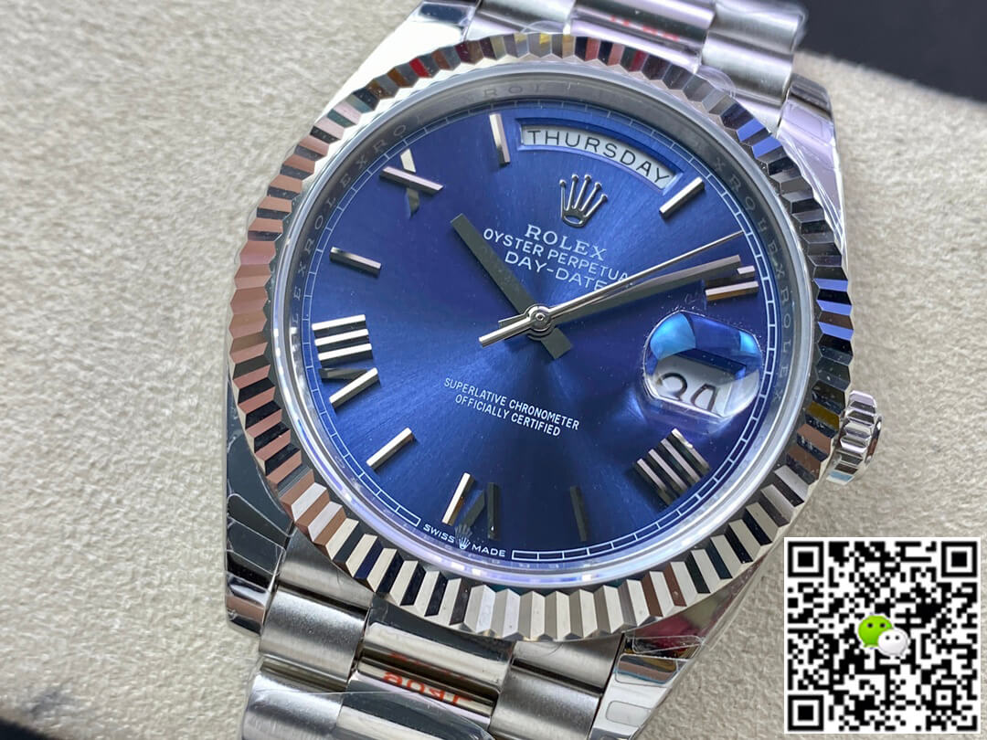 Replica R01ex Day Date M228236-0007 1:1 Best Edition EW Factory Blue Dial