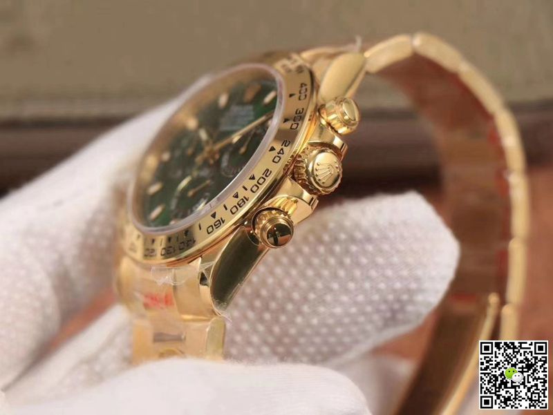 R01ex Daytona Replica M116508-0013 1:1 Best Edition Noob Factory Green Dial Swiss ETA4130