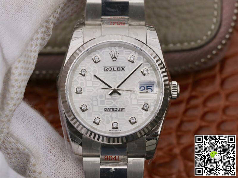 R01ex Dupe Datejust 36 116234 1:1 Best Edition Swiss ETA2836-2 Silver Computer Dial