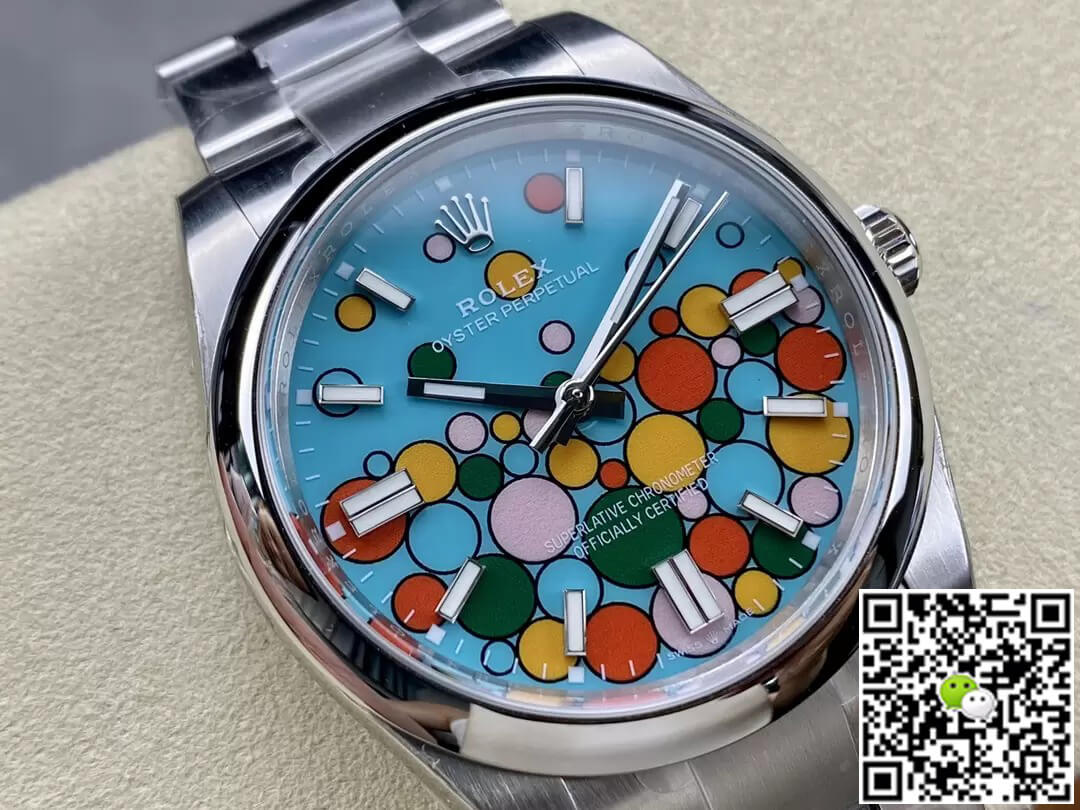 Replica R01ex Oyster Perpetual M124300-0008 41MM 1:1 Best Edition EW Factory Turquoise Blue Dial