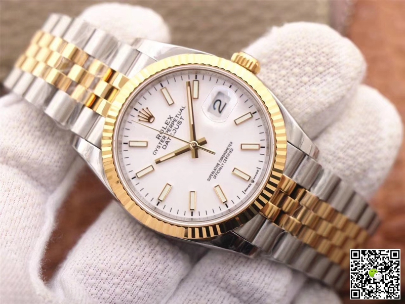 Replica R01ex Datejust M126233-0019 1:1 Best Edition White Dial