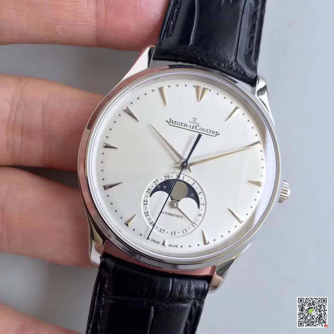 Replica Jaeger-LeCoultre Master Ultra-Thin Q1368420 ZF Factory 1:1 Best Edition Swiss ETA925 Silver Dial Black Leather Strap