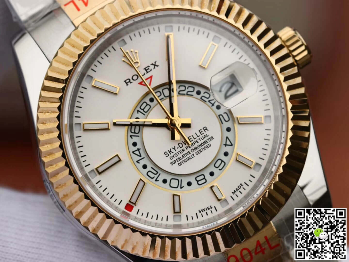 Replica R01ex Sky Dweller M326933-0009 1:1 Best Edition Noob Factory White Dial