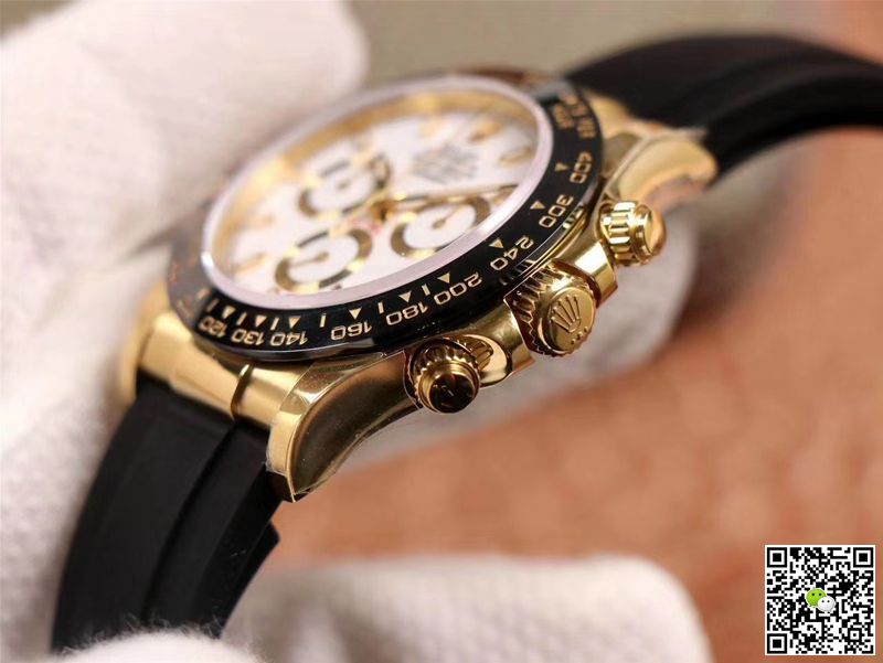 R01ex Daytona Replica M116518LN-0041 1:1 Best Edition Noob Factory White Dial Swiss ETA4130