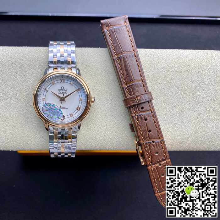 Replica 0me*ga De Ville 1:1 Best Edition MKS Factory Rose Gold D1am0nd Dial