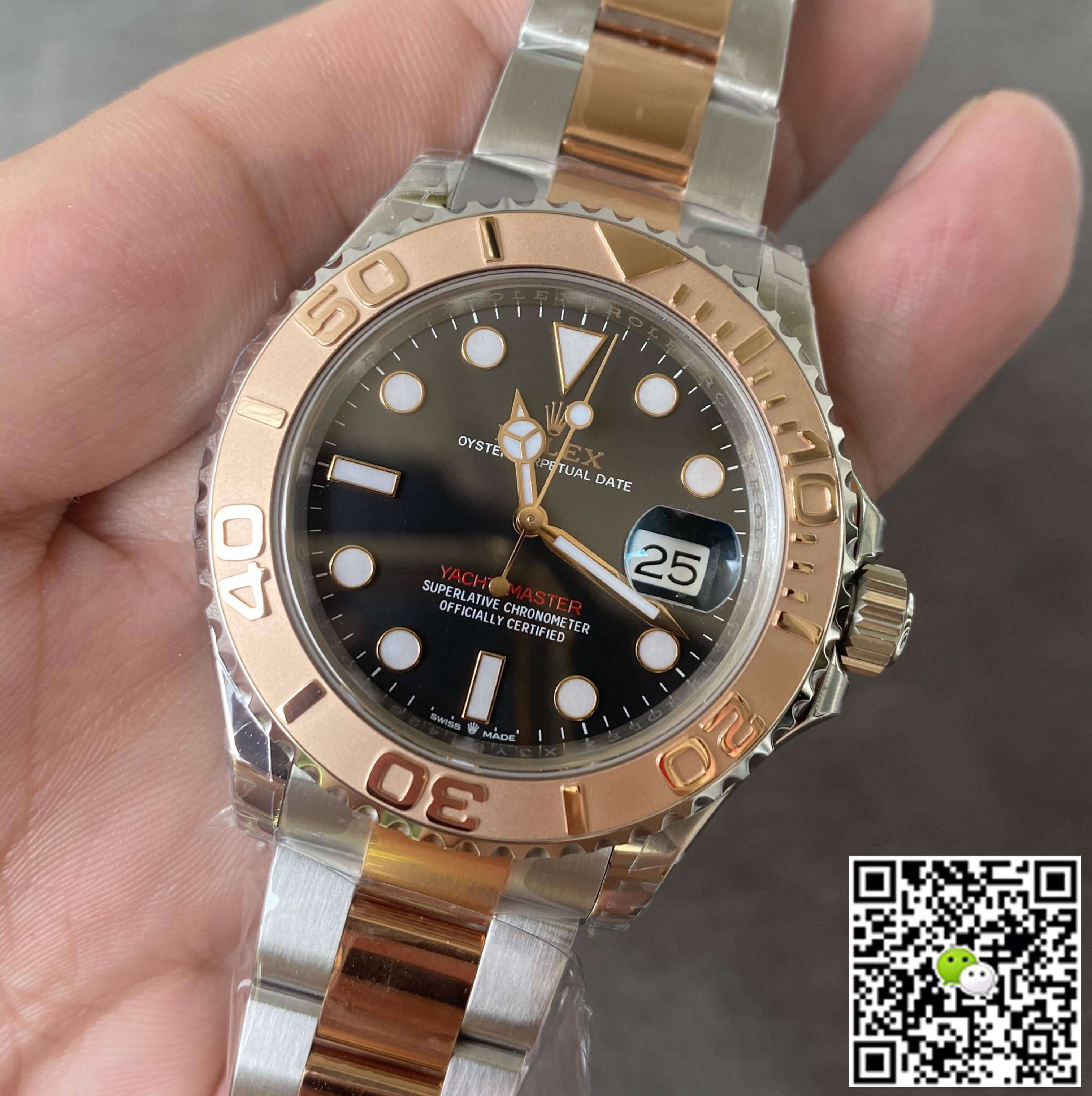 Replica R01ex Yacht Master M126621-0002 1:1 Best Edition VS Factory Rose Gold Bezel