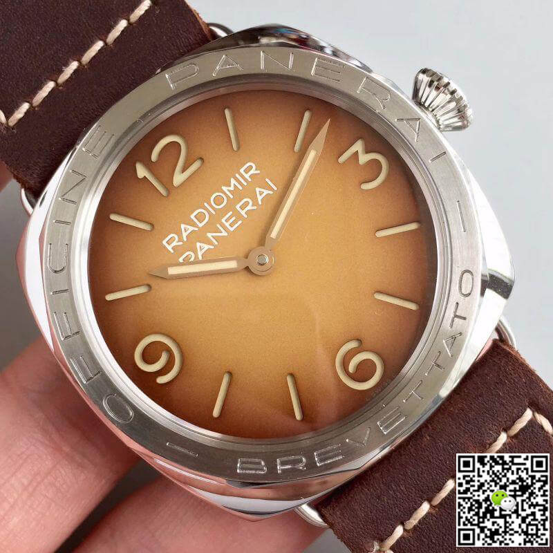 Pa*e*a1 Replica Radiomir PAM687 ZF Factory 1:1 Best Edition Swiss ETA P3000 S*perlumed Shaded Brown Dial