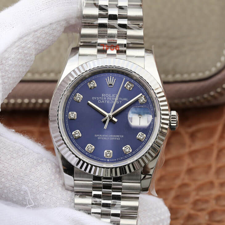 Replica R01ex Datejust M126234-0037 1:1 Best Edition GM Factory D1am0nd-set Blue Dial