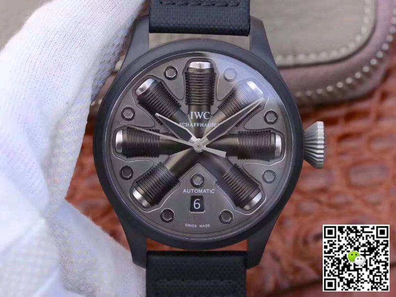Replica IWC Schaffhausen Pilot Top Gun 44 1:1 Best Edition Swiss ETA A23J Special What-if Concept Fuse Dial