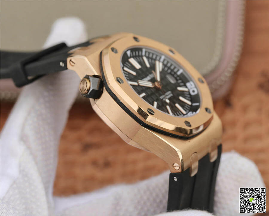 Replica Audemars P1g*et Royal Oak Offshore 15710 1:1 Best Edition JF Factory V8 Rose Gold