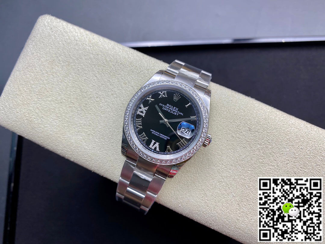 Replica R01ex Datejust 36MM 1:1 Best Edition EW Factory Black Dial
