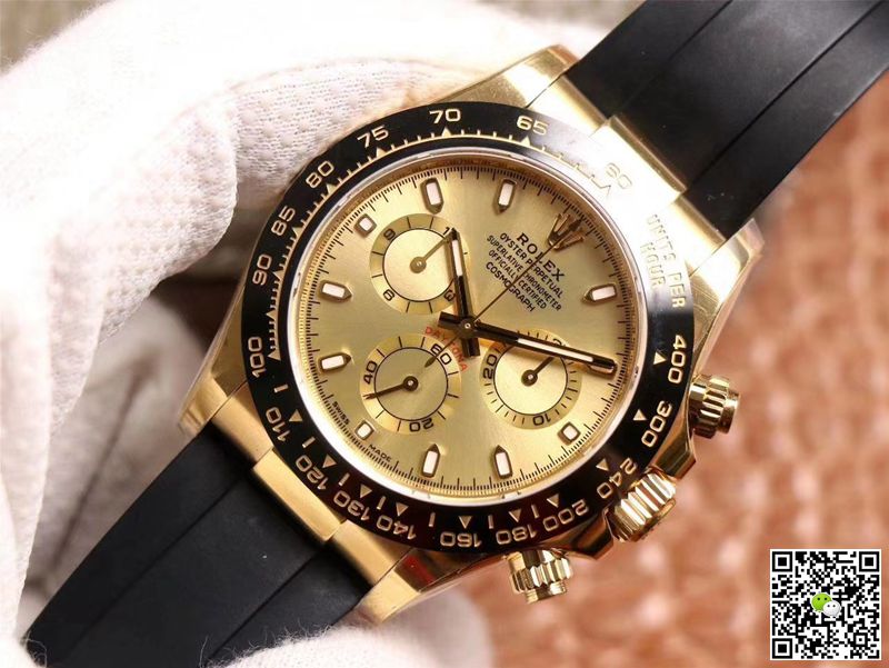 R01ex Daytona Replica M116518LN-0042 1:1 Best Edition Noob Factory Champagne Dial Swiss ETA4130