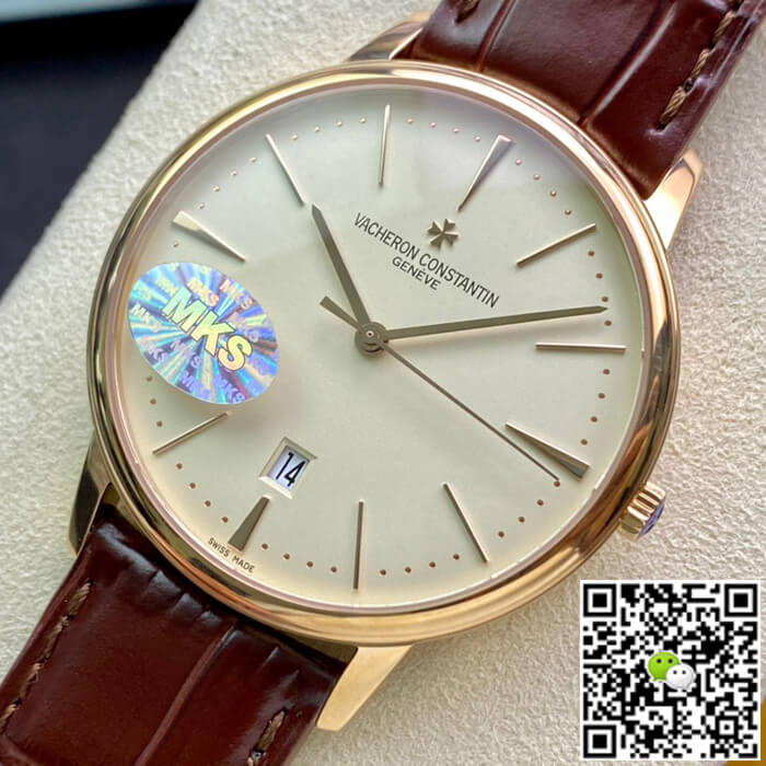 Vacheron C0nstan1n Replica Patrimony 85180/000J-9231 1:1 Best Edition MKS Factory Silvery White Dial