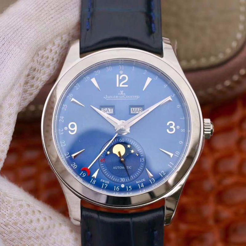 Replica Jaeger-LeCoultre Master Calendar OM Factory Men Watches 1:1 Best Edition Swiss ETA866 Blue Dial