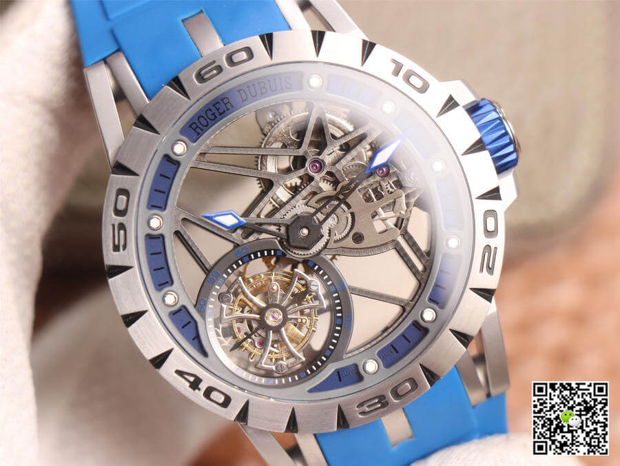 Replica Roger Dubuis Excalibur Spidr RDDBEX0479 1:1 Best Edition JB Factory Tourbillon Skeleton Dial