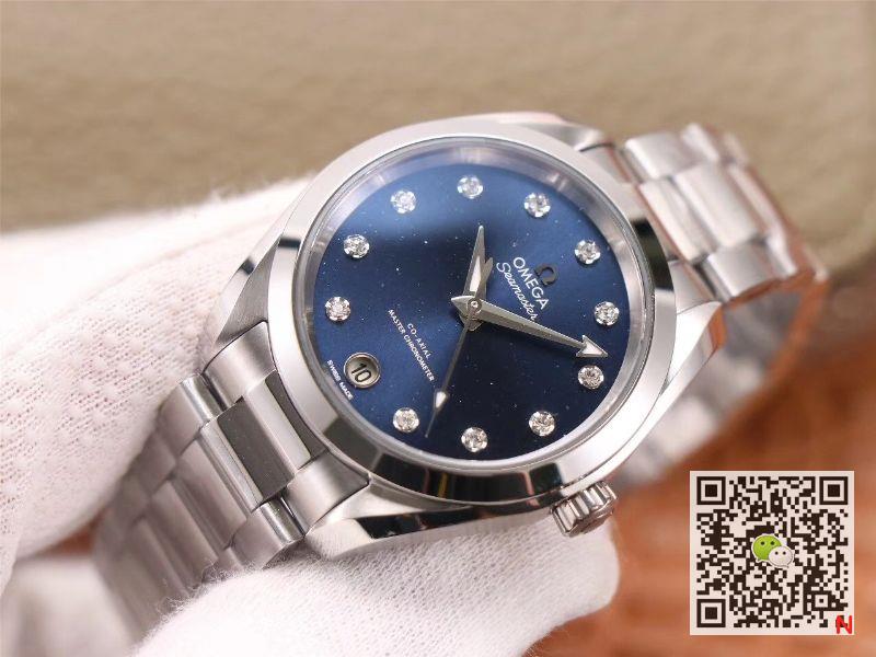 Replica 0me*ga Seamaster 220.10.38.20.53.001 Aqua Terra 150M 1:1 Best Edition VS Factory Blue dial Swiss 8800