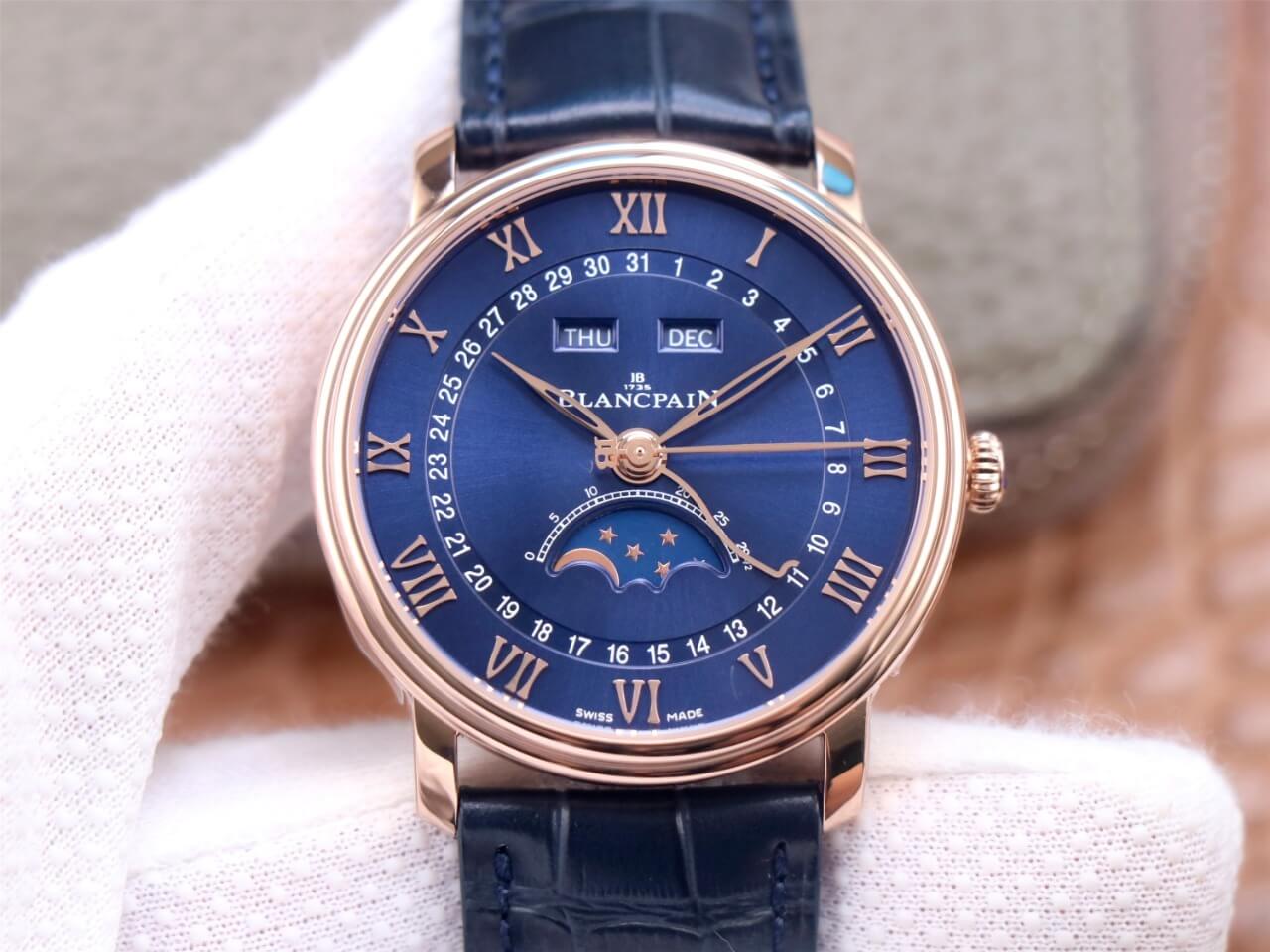Replica Blancpain Villeret 6654-3640-55 1:1 Best Edition OM Factory V3 Rose Gold