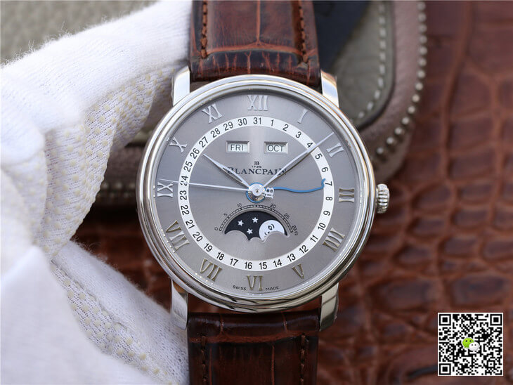 Replica Blancpain Villeret 6654-1113-55B 1:1 Best Edition OM Factory V2 Grey Dial