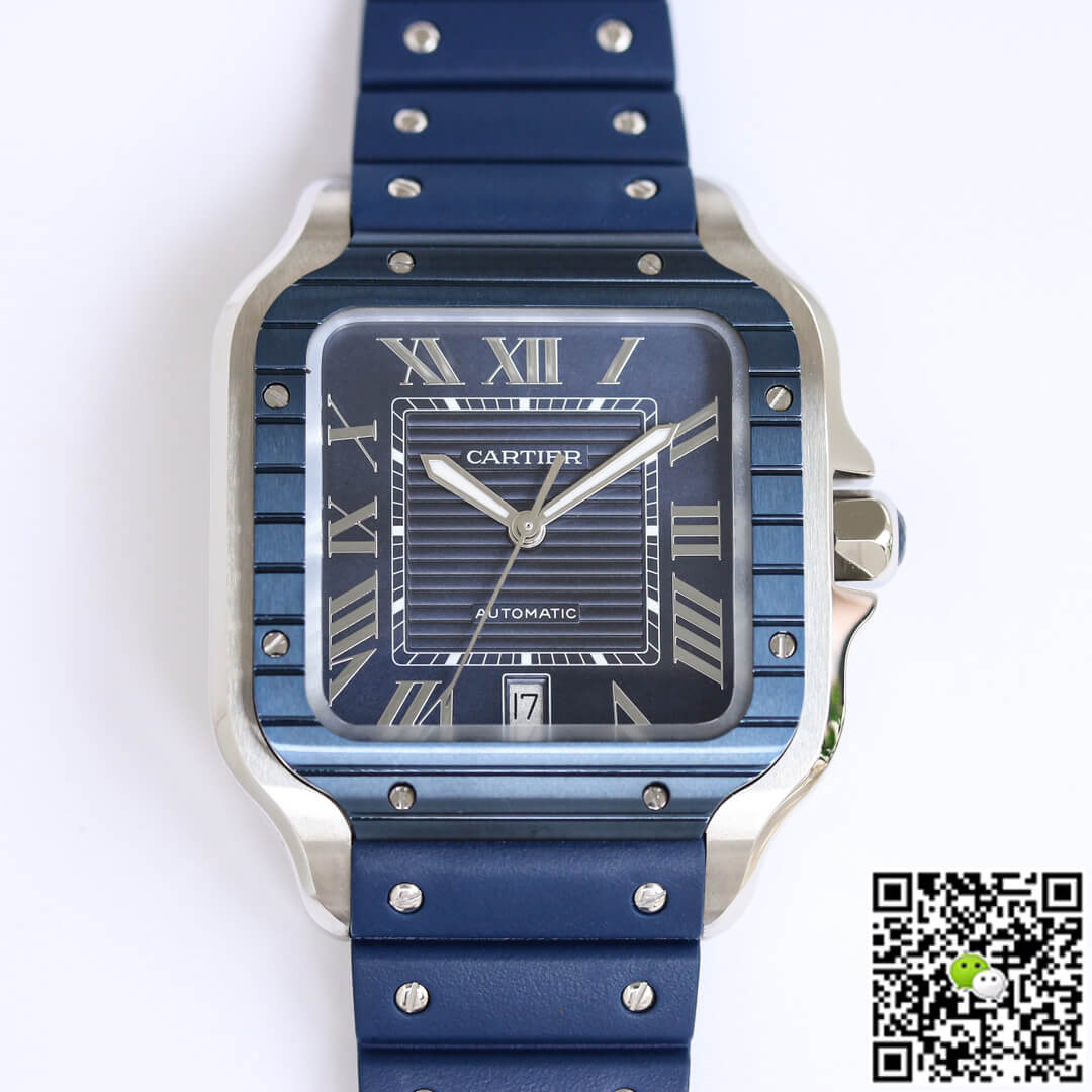 Ca*t1er Watch Rep Santos 1:1 Best Edition GF Factory Blue Dial
